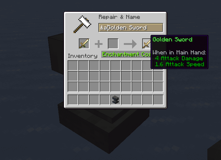 Colors in anvils example